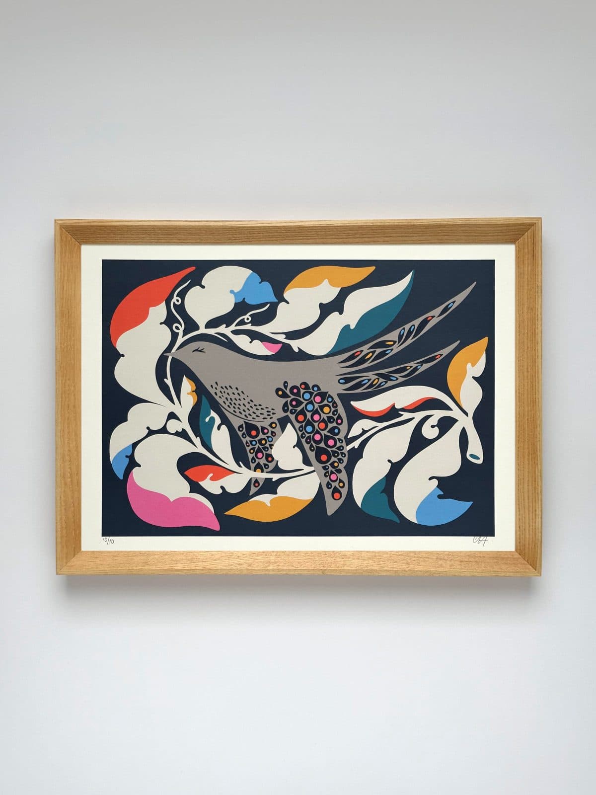 Summer Swallow Poster Framed